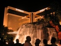 Waiting for the volcano and water light show in front of The Mirage hotel casino Waiting for the volcano and water light show in front of The Mirage hotel casino