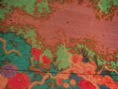 Detail of the patterns that were comprised of thousands of light sources