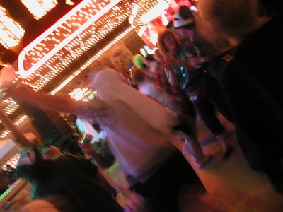 A enibriated fan dancing everywhere