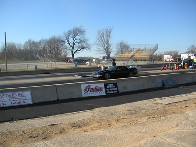 Chris Rutkowski's Corvette at starting line