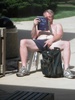 Some guy who wanted to sunbath in front of our office. Some guy who wanted to sunbath in front of our office.