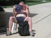 Sunbathing and reading for all to see. Sunbathing and reading for all to see.